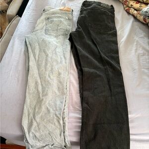 PacSun Light Gray and Black Men Jeans